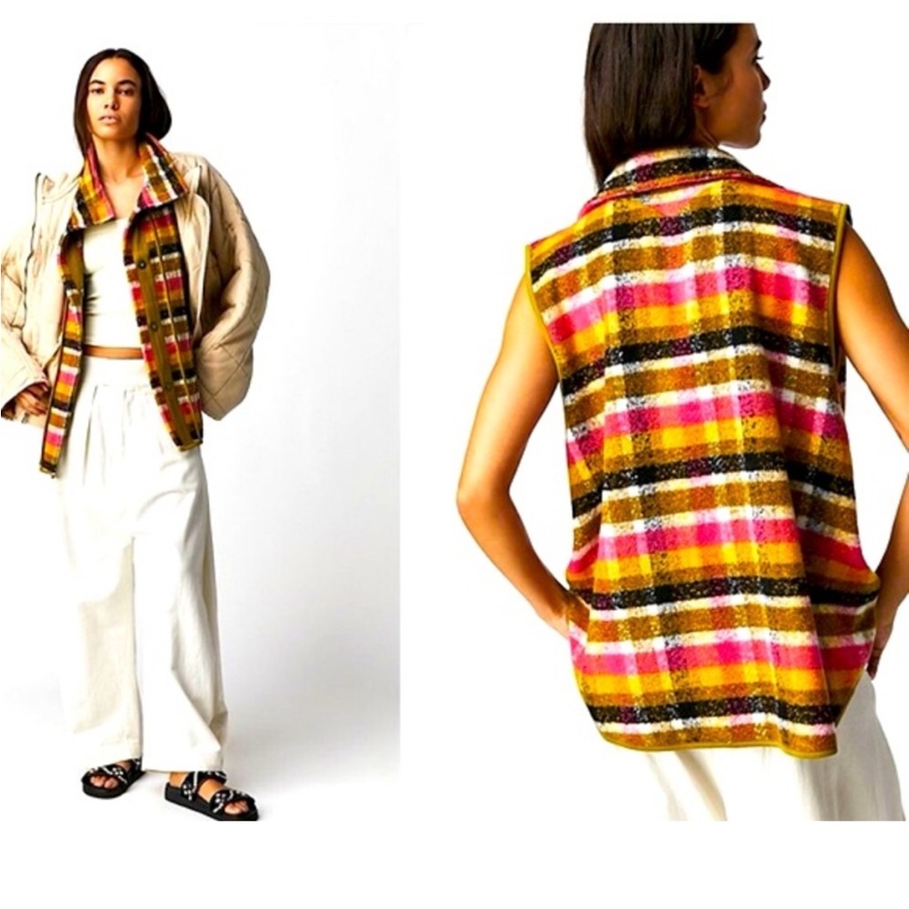 Free People Wrapped Up Blanket Vest NWT M $198